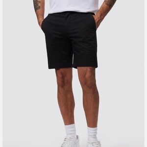 Psycho Bunny Hayden Shorts Size 36 Black Cotton 8” Inseam Neutral Minimal Casual